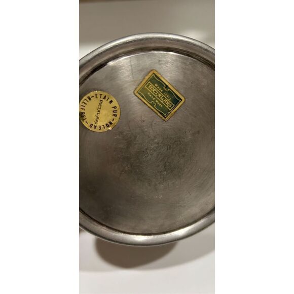 VINTAGE METALARS PEWTER TANKARD Stein Handmade in ITALY. Beer stein, pewter, tan - Picture 7 of 8